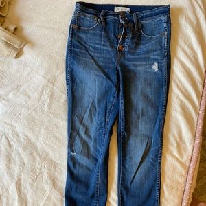 Madewell 10 inch high rise skinny jean